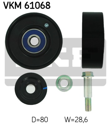 Vratná/vodiaca kladka rebrovaného klinového remeňa SKF (VKM 61068)